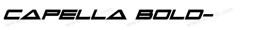 Capella bold字体转换